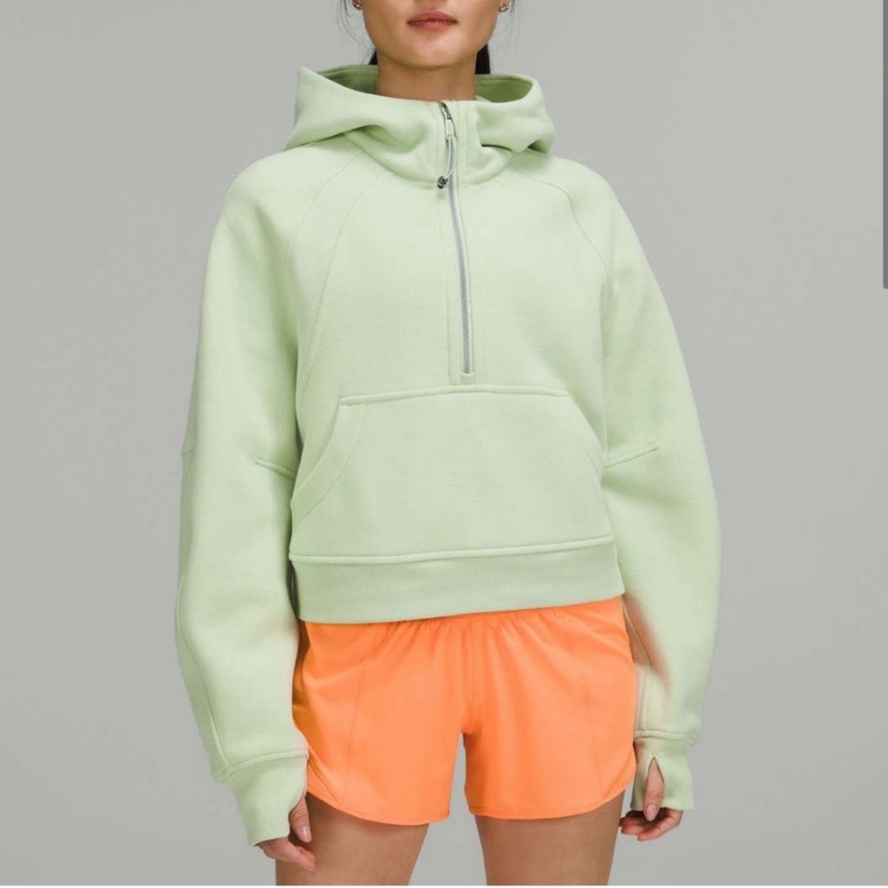Lululemon oversized half zip scuba mint green hoodie sz M/L